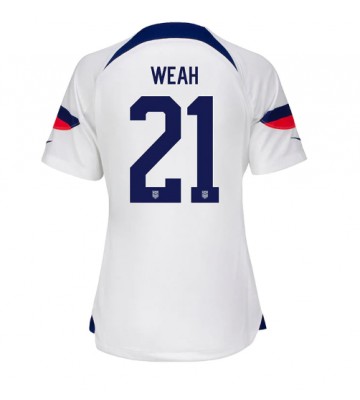 Forenede Stater Timothy Weah #21 Replika Hjemmebanetrøje Dame VM 2022 Kortærmet